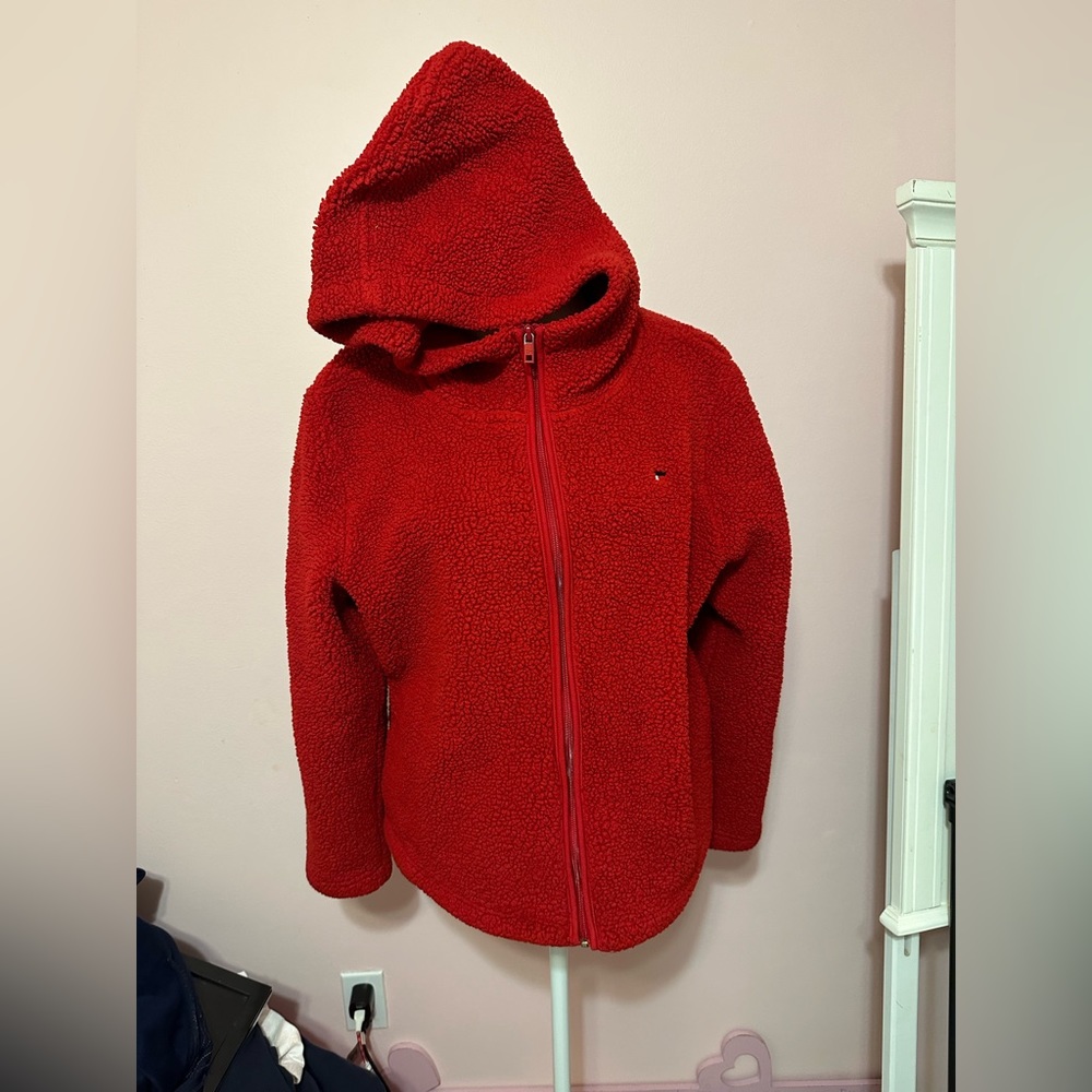 Tommy Hilfiger Sherpa Full Zip Hooded Sweatshirt / Jacket 
Womens size Large